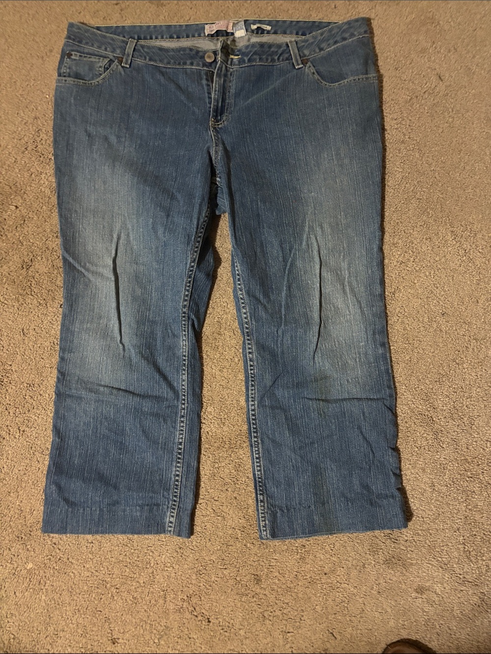 Old Navy Blue Cropped Straight-Leg Jeans